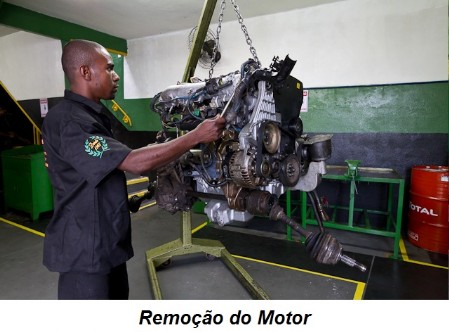 Remoção motor automóvel