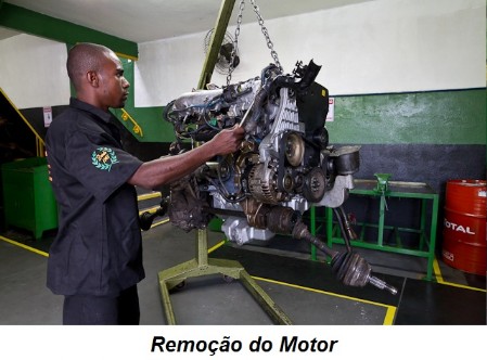 Remoção do motor Motor retífica